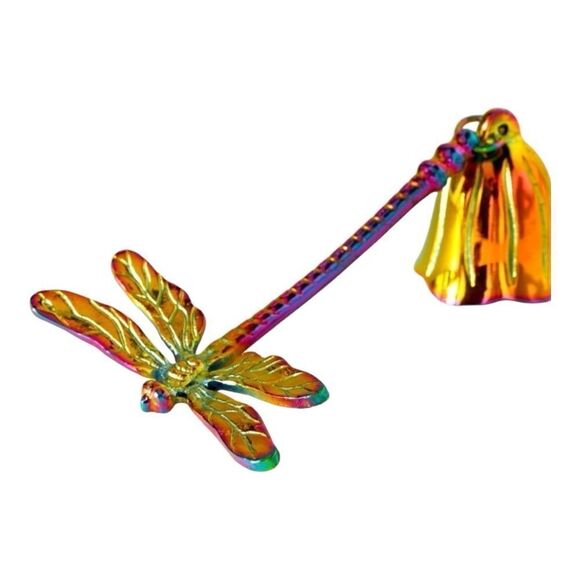 Anthropologie Iridescent Brass Dragonfly Candle Snuffer - Picture 1 of 4